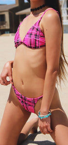 Pink-Plaid Bikini